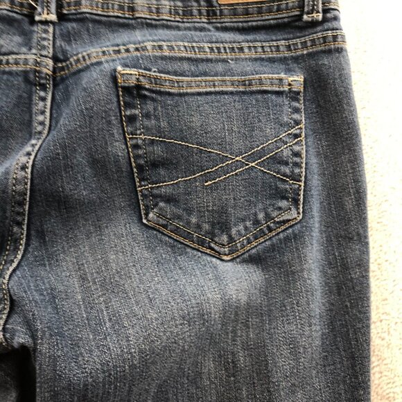 Aeropostale Womens Hailey Flare Jeans Size 9/10 Short Blue Dark Denim Y2K Casual - Picture 14 of 16